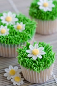 Cupcake decorated with flowers, good baking tools and cupcake recipes